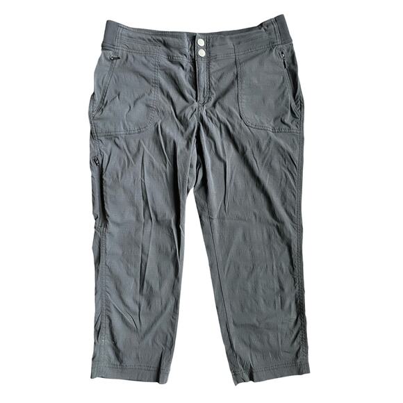 Athleta Pants - Athleta Trekkie Capri Pants Black Ripstop Cargo Utility Hiking Camp Sz 12